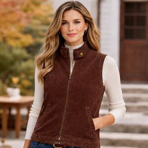 Lauren, Ralph Lauren Brown Corduroy Vest Size Medium
